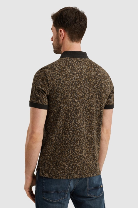 PME legend short sleeve polo slub jersey aop